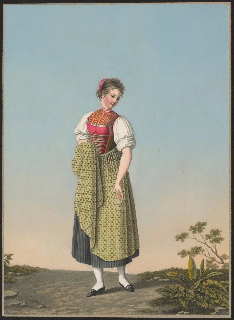 Catherine Baenziger Fille Dun Tailleur Des Environs De Herisau Au Canton Dappenzell Wall Art by Jean Emmanuel Locher - High-Resolution Digital Print