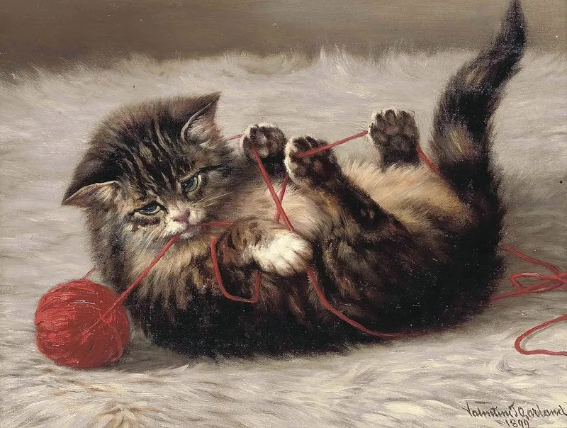 Cats Cradle Wall Art by Valentine Thomas Garland - High-Resolution Digital Print