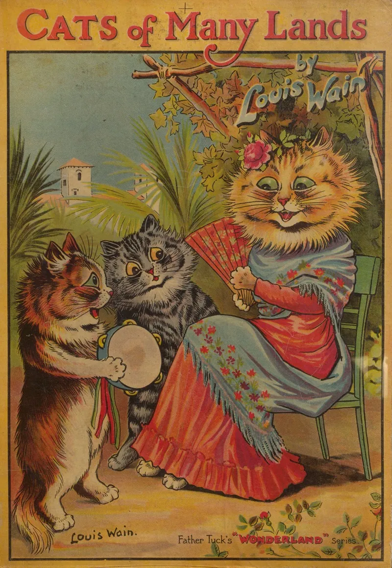Cats Of Many Lands Wall Art by Louis Wain - High-Resolution Digital Print
