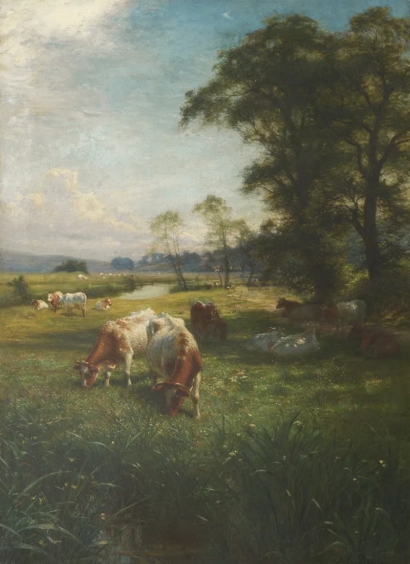 Cattle Grazing 3 Wall Art by Joseph Farquharson - High-Resolution Digital Print