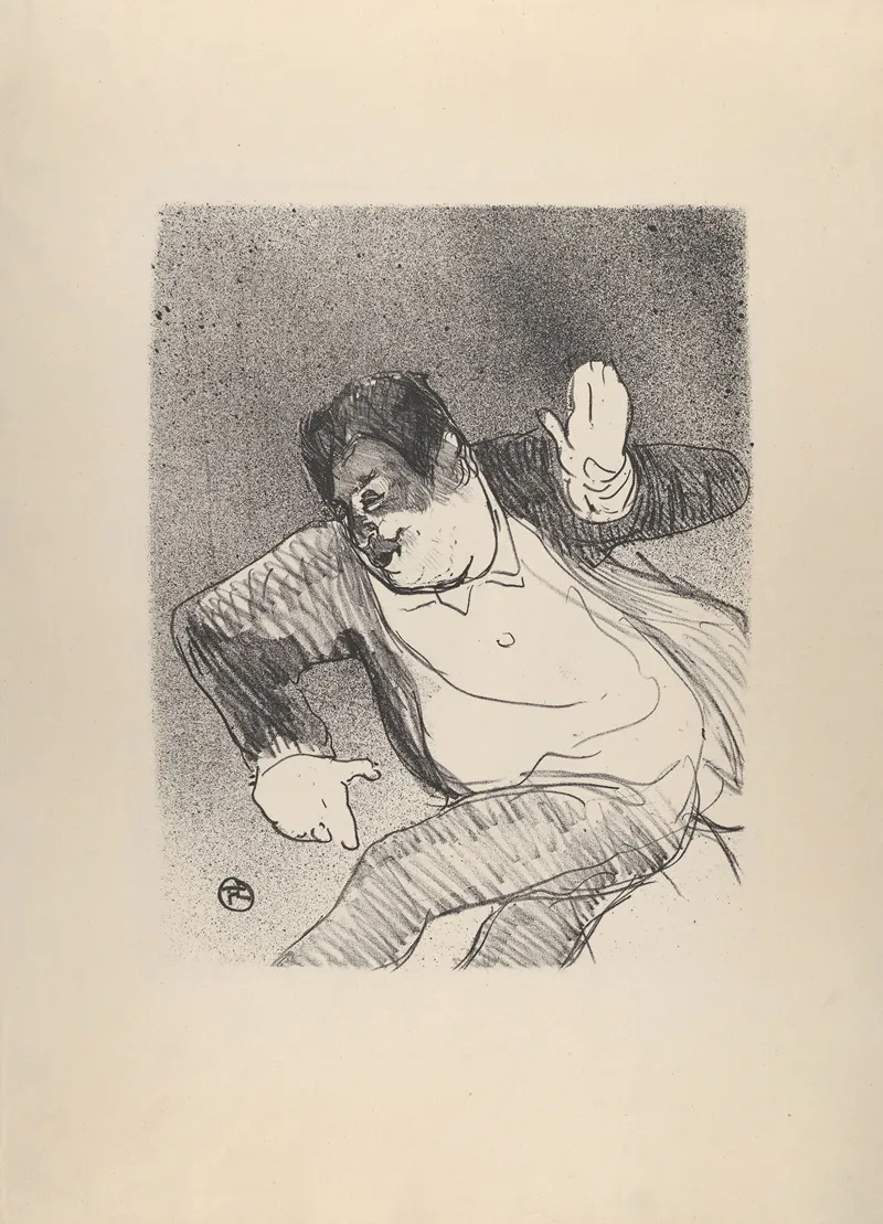 Caudieux At The Petit Casino Wall Art by Henri de Toulouse-Lautrec - High-Resolution Digital Print