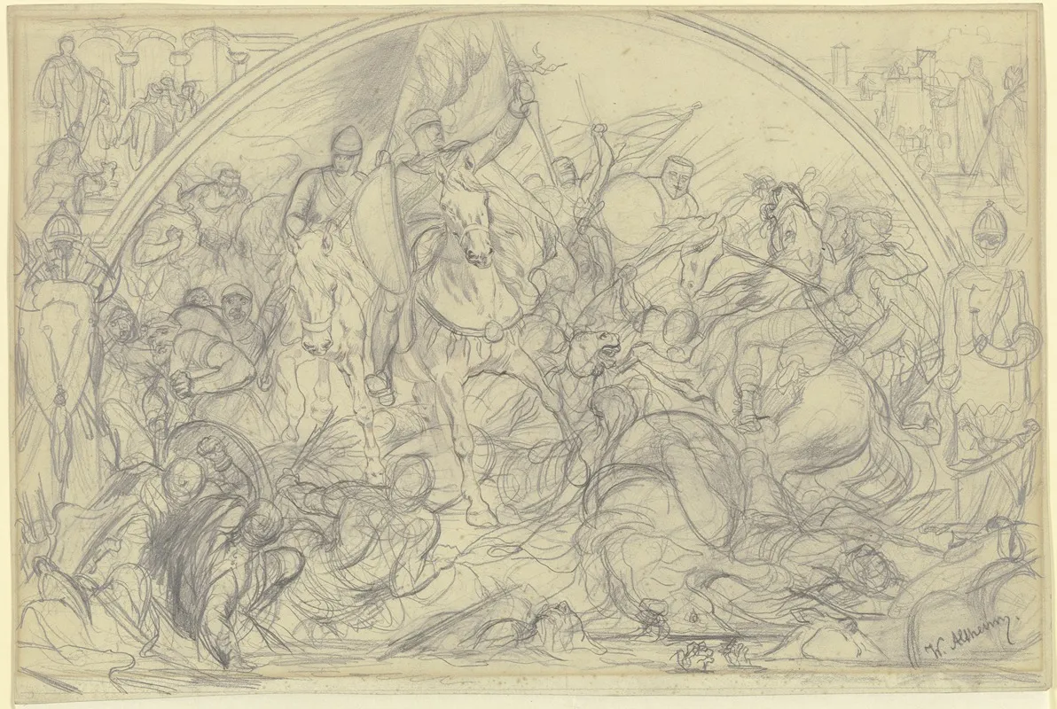 Cavalery Battle 4 Wall Art by Wilhelm Altheim - High-Resolution Digital Print