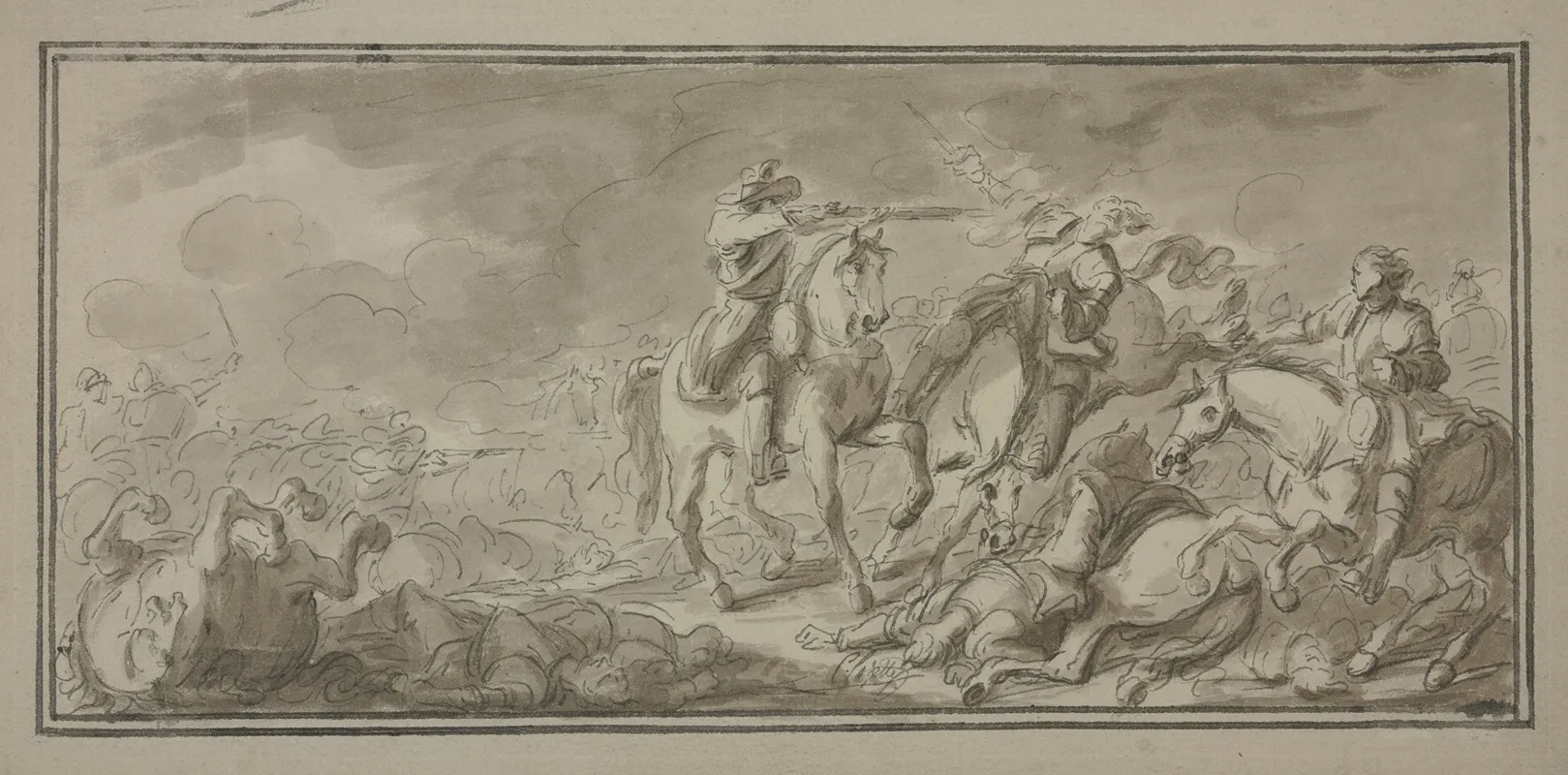 Cavalery Battle Wall Art by Charles Cozette - High-Resolution Digital Print