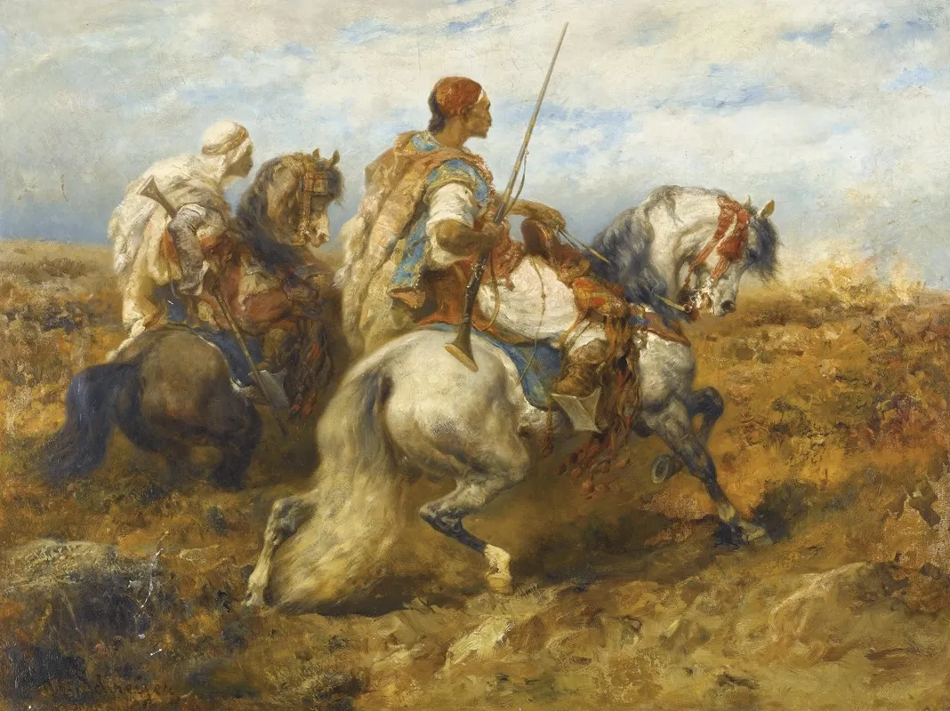 Cavaliers 2 Wall Art by Adolf Schreyer - High-Resolution Digital Print