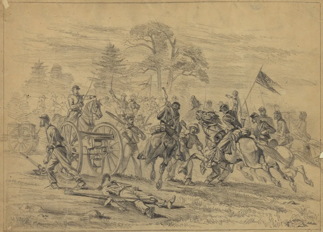 Cavalry Charge Near Culpeper Court House Va