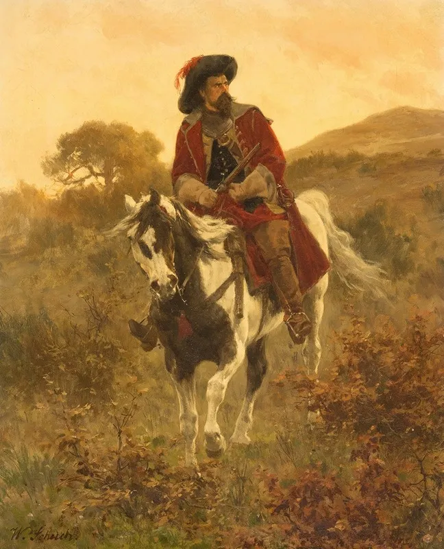 Cavalryman In The Thirty Years War Wall Art by Werner Wilhelm Gustav Schuch - High-Resolution Digital Print