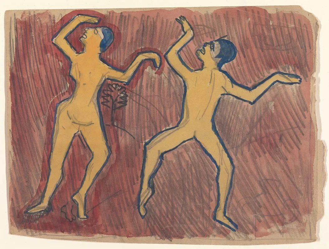 Cave Of The Golden Calf Study Of Two Frenzied Dancers