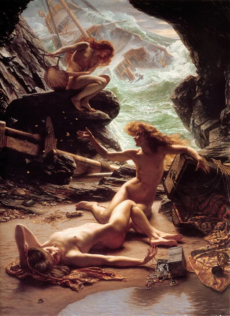 Cave Of The Storm Nymphs Wall Art by Edward John Poynter - High-Resolution Digital Print