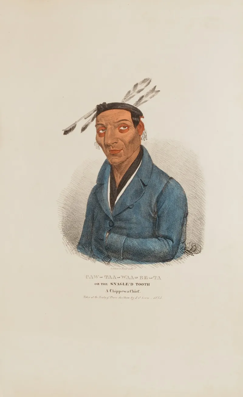 Caw Taa Waa Be Ta Or The Snagled Tooth A Chippewa Chief
