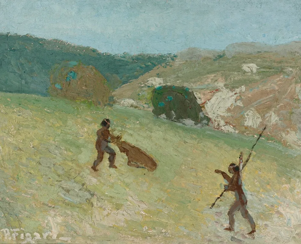 Caza Wall Art by Pedro Figari - High-Resolution Digital Print