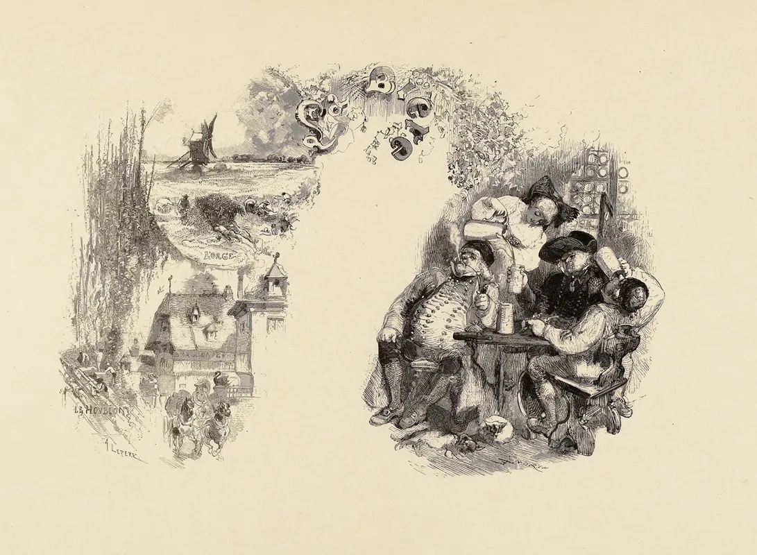 Ce Que Lon Boit La Biere Wall Art by Edmond Morin - High-Resolution Digital Print