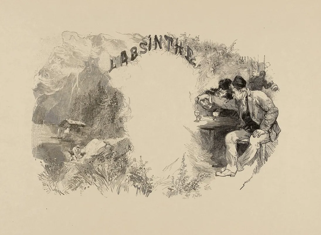 Ce Que Lon Boit Labsinthe Wall Art by Edmond Morin - High-Resolution Digital Print