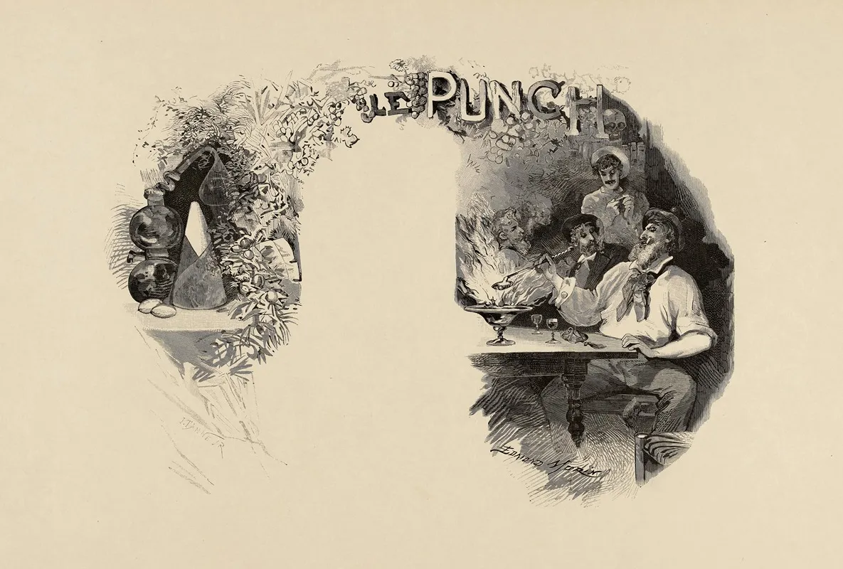 Ce Que Lon Boit Le Punch Wall Art by Edmond Morin - High-Resolution Digital Print