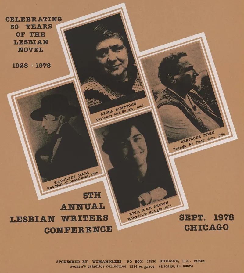 Celebrating 50 Years Of The Lesbian Novel 1928 1978 5th Annual Lesbian Writers Conference Sept 1978 Chicago