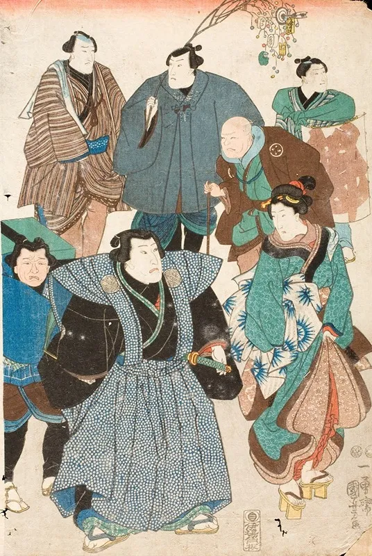 Celebrating Spring Kabuki Actors Disguised As A Street Crowd 2