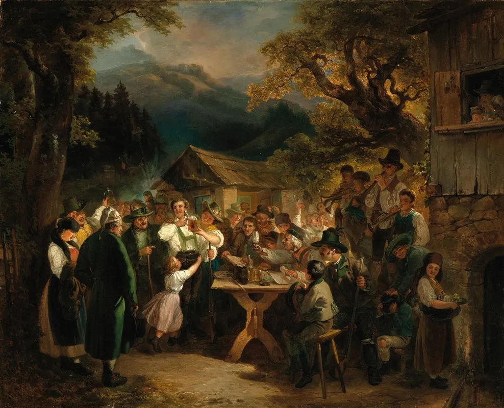 Celebrating The Winning Shooter Wall Art by Eduard Swoboda - High-Resolution Digital Print