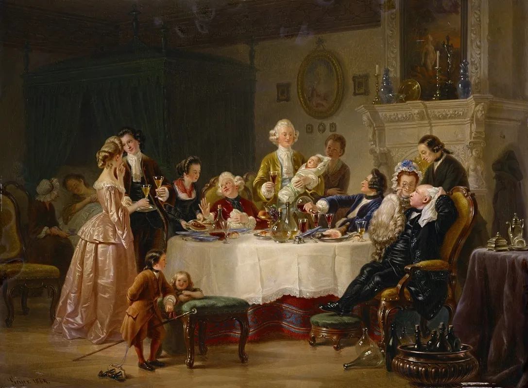 Celebration After The Baptism Wall Art by Johann Geyer - High-Resolution Digital Print