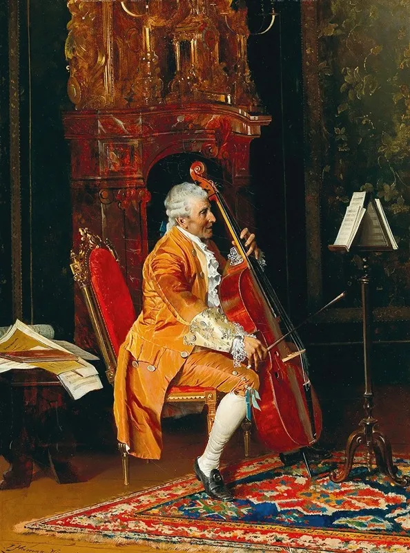 Cellist Wall Art by Johann Hamza - High-Resolution Digital Print