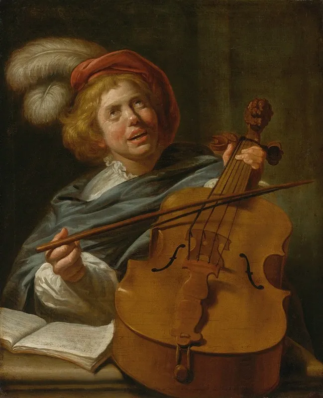 Cello Player Wall Art by Judith Leyster - High-Resolution Digital Print