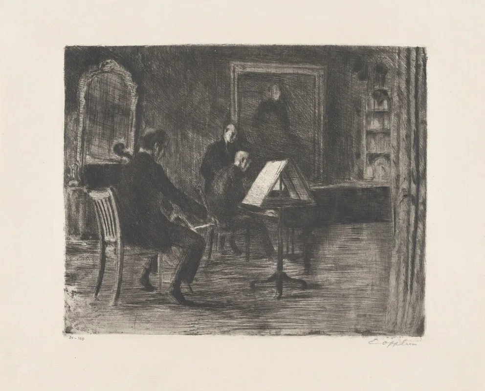 Cello Sonata Wall Art by Ernst Oppler - High-Resolution Digital Print