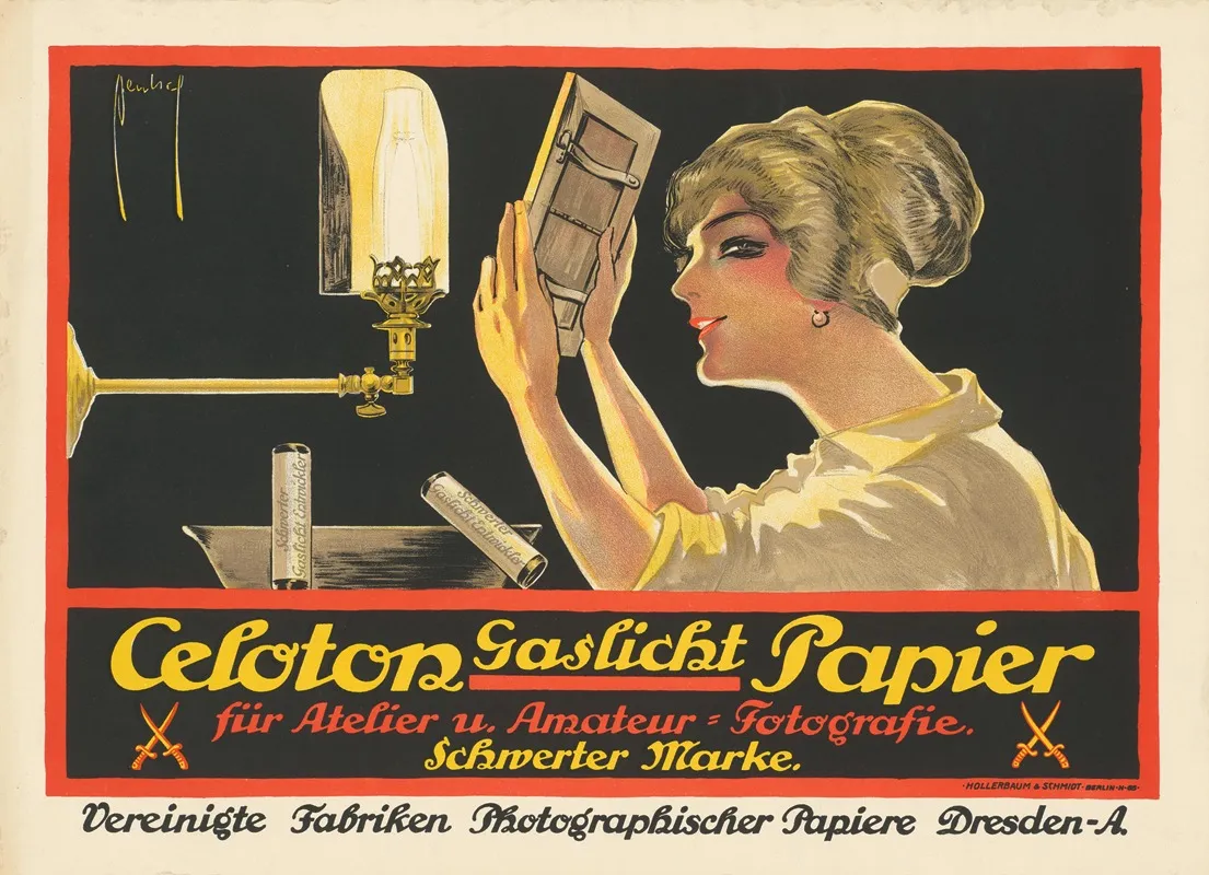 Celoton Gaslicht Papier Wall Art by Ernst Deutsch - High-Resolution Digital Print