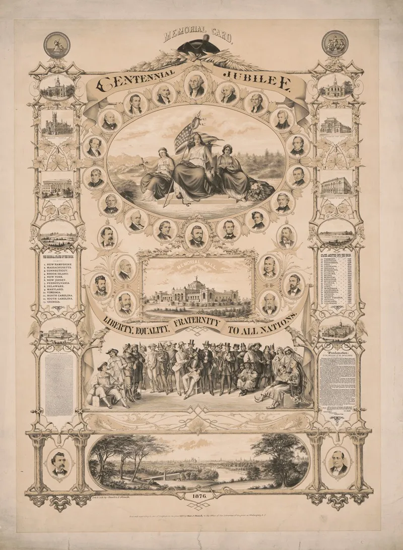 Centennial Jubilee Memorial Card 2 Wall Art by David Kohn - High-Resolution Digital Print