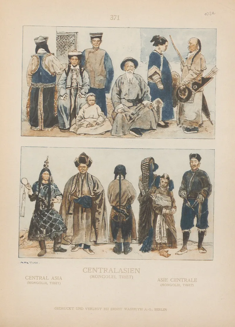 Central Asia Mongolia Tibet Wall Art by Adolf Rosenberg - High-Resolution Digital Print