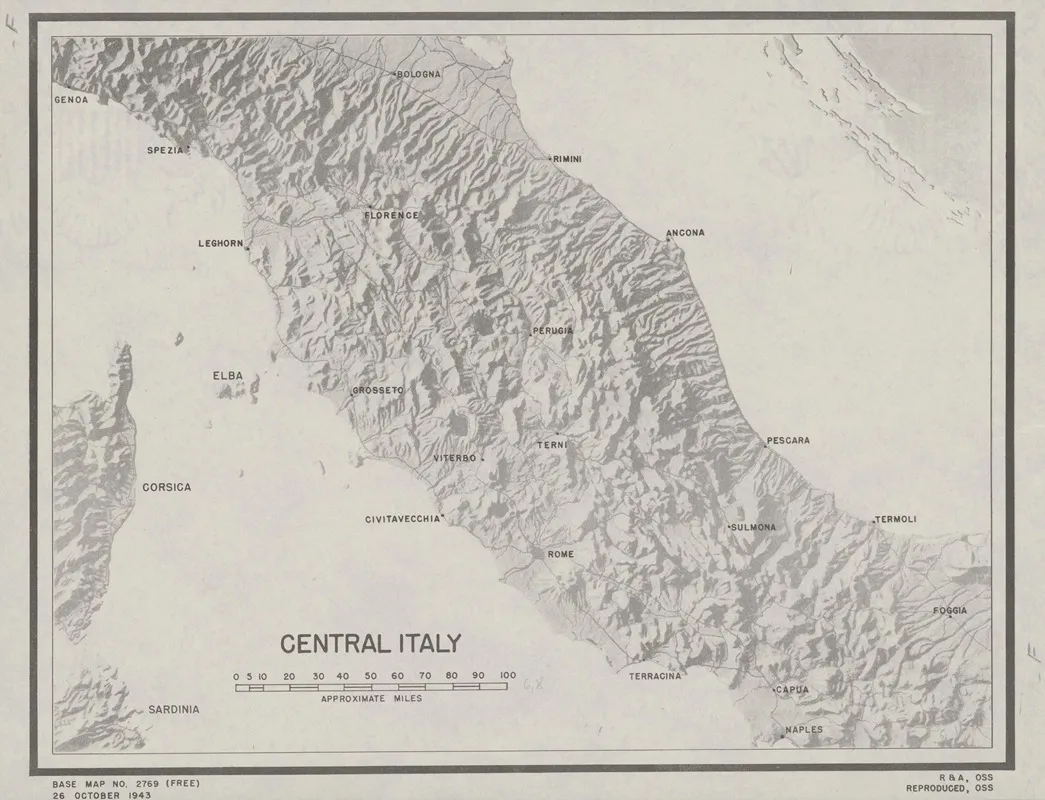 Central Italy Wall Art by Office of Strategic Services - High-Resolution Digital Print