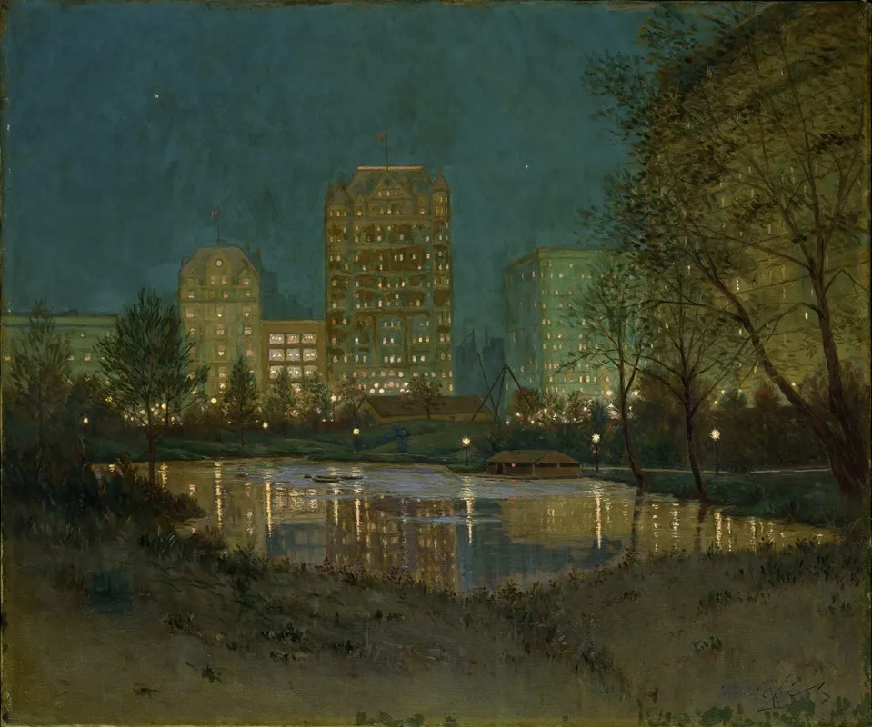 Central Park And The Plaza Wall Art by William Anderson Coffin - High-Resolution Digital Print