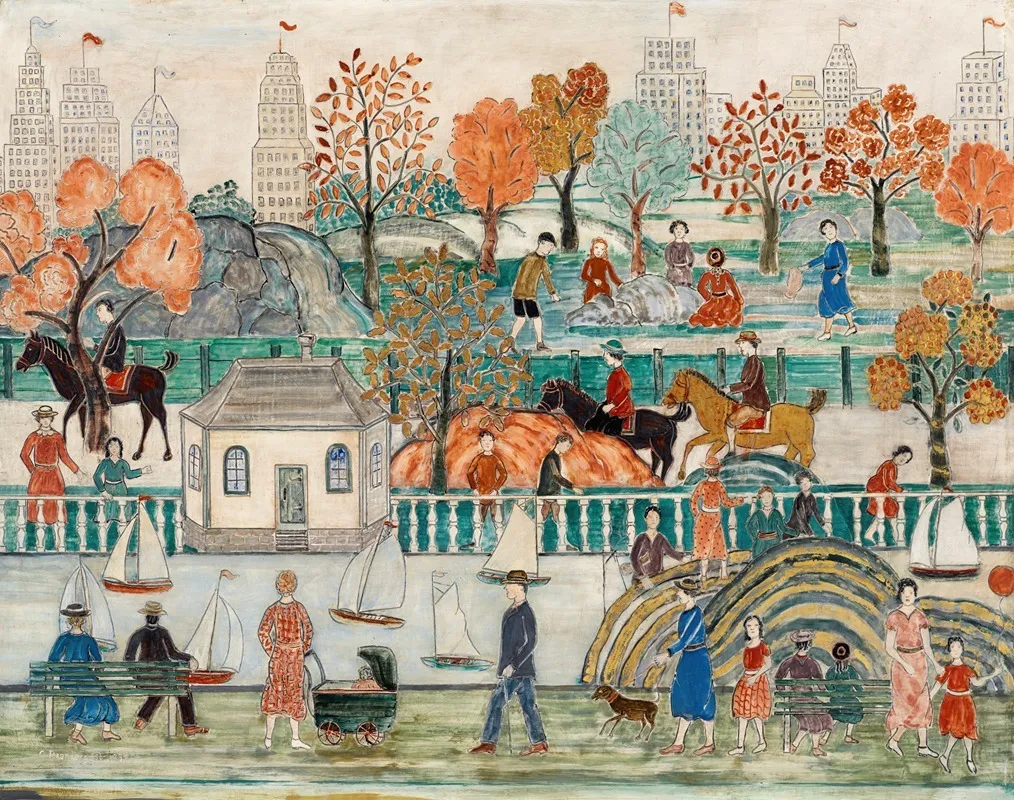 Central Park Wall Art by Charles Prendergast - High-Resolution Digital Print