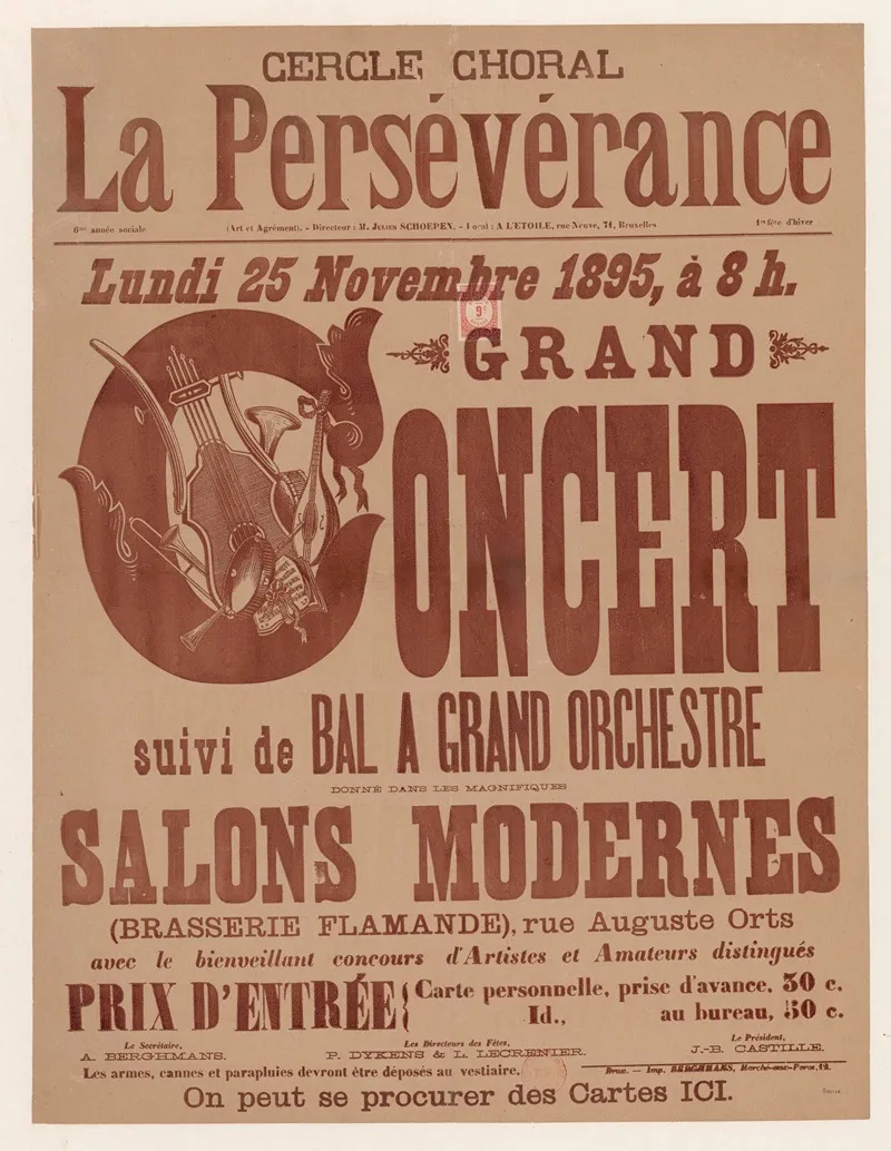 Cercle Choral La Perseverance Wall Art by Imp. Berghmans - High-Resolution Digital Print