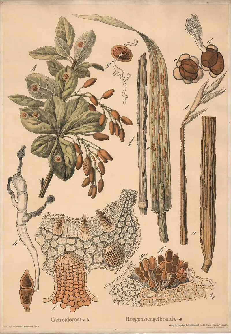 Cereal Rust Rye Stem Rust Wall Art by Hermann Springer - High-Resolution Digital Print
