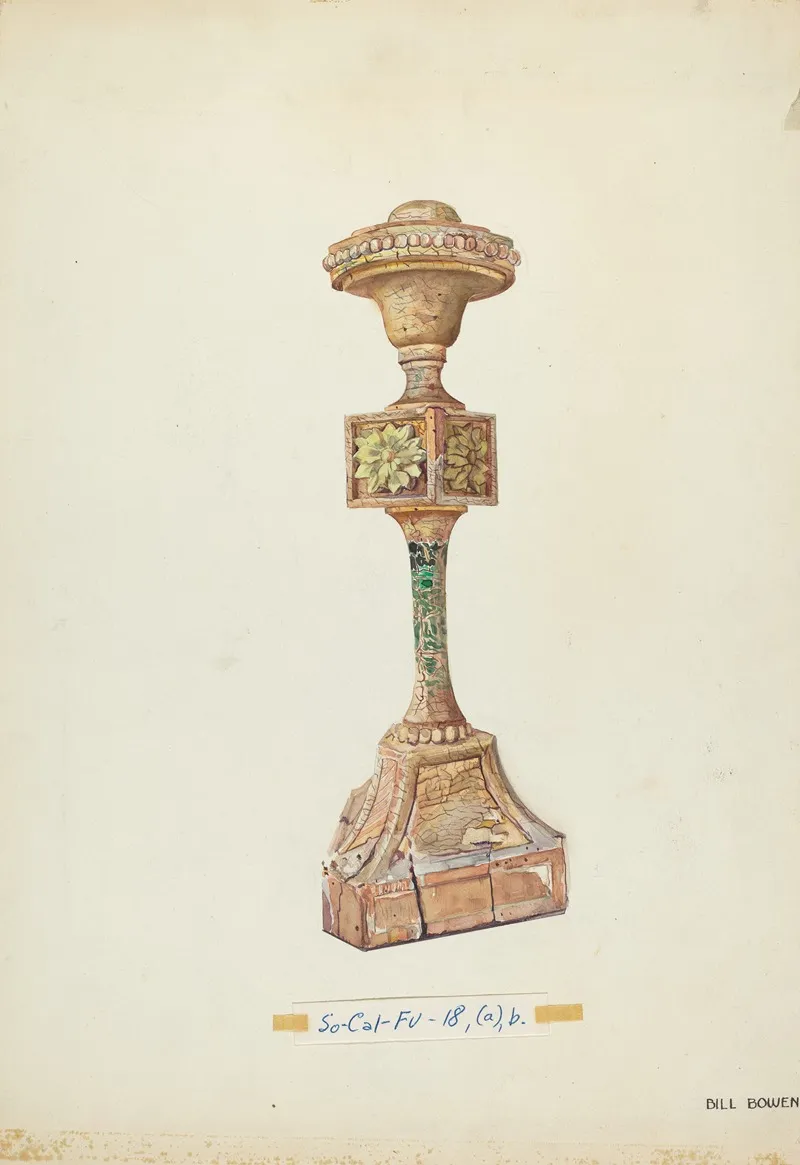 Ceremonial Candlestick Wall Art by Bill Bowen - High-Resolution Digital Print