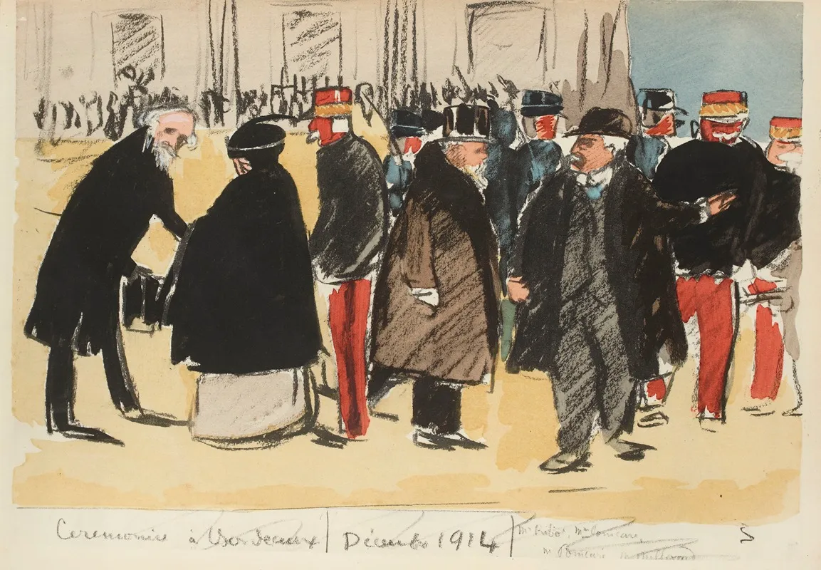 Ceremonie A Bordeaux Decembre 1914 Wall Art by Paul Goute - High-Resolution Digital Print