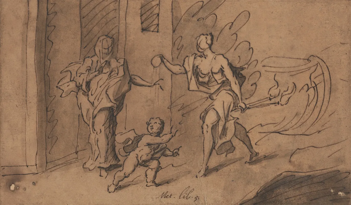 Ceres And Abas Ovid Metamorphoses Book 5 Wall Art by Thomas Carwitham - High-Resolution Digital Print