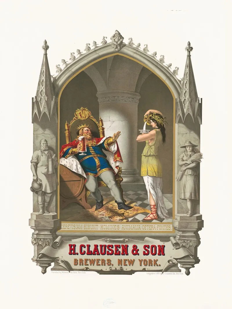 Cerevisiam Bibunt Homines Animalia Cetera Fontes Wall Art by Moritz Ulffers - High-Resolution Digital Print