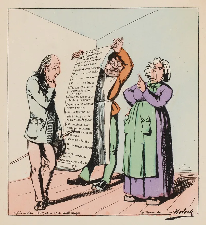 Ces Conditions Sont Un Peu Dures Mais Enfin Je My Soumettrai Wall Art by Moloch (Alphonse Hector Colomb) - High-Resolution Digital Print