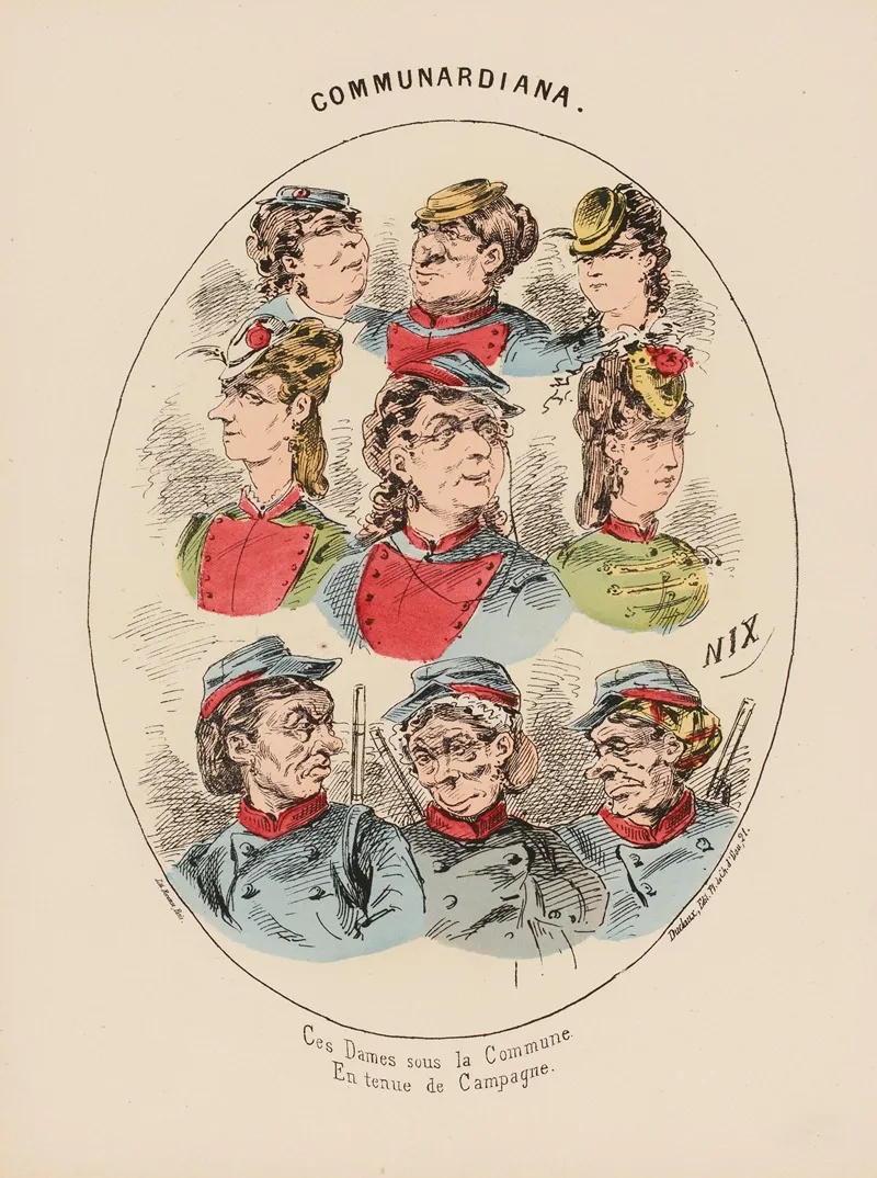 Ces Dames Sous La Commune En Tenue De Campagne Wall Art by Henri Demare - High-Resolution Digital Print