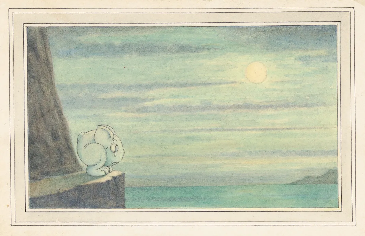 Cest Extraordinaire Combien La Lune Ne Fait De Leffet The Effect Of The Moon Is Extraordinary Wiggle Much Design Wall Art by Herbert Crowley - High-Resolution Digital Print
