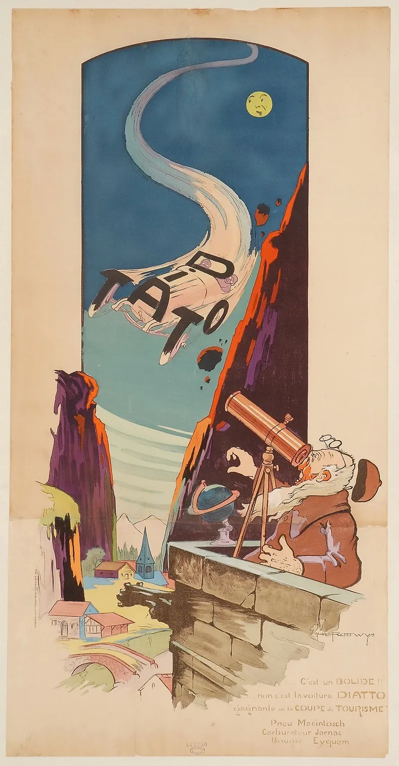 Cest Un Bolide Non Cest La Voiture Diatto Gagnante De La Coupe De Tourisme Pneu Macintosch Wall Art by H.L. Roowy - High-Resolution Digital Print