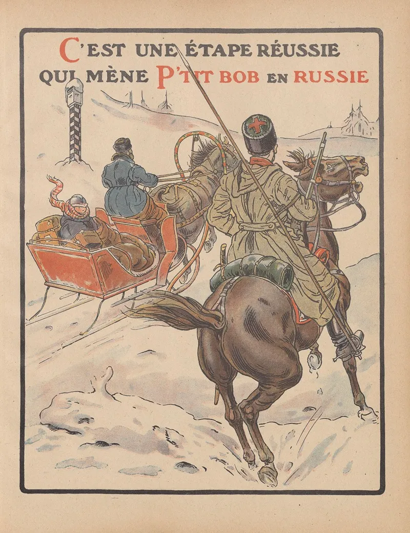 Cest Une Etape Reussie Qui Mene Ptit Bob En Russie Wall Art by Henri Lanos - High-Resolution Digital Print