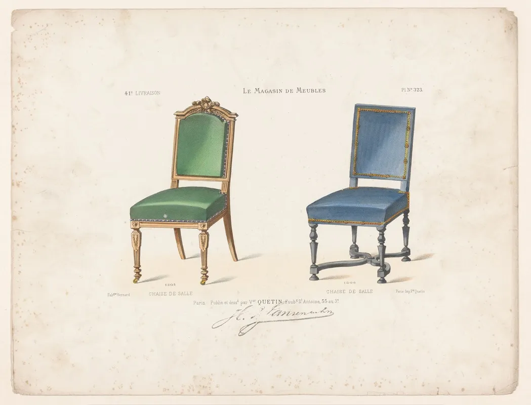 Chaise De Salle Wall Art by Victor Léon Michel Quétin - High-Resolution Digital Print