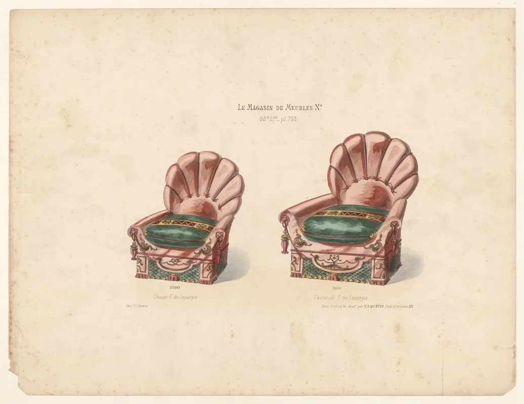Chaise F De Lesseps Fauteuil F De Lesseps Wall Art by Victor Léon Michel Quétin - High-Resolution Digital Print