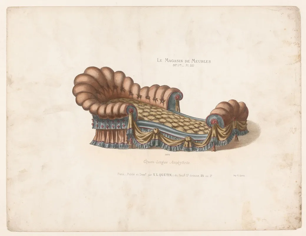 Chaise Longue Amphythrite Wall Art by Victor Léon Michel Quétin - High-Resolution Digital Print