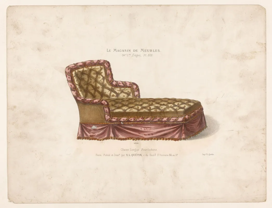 Chaise Longue Bourlichons Wall Art by Victor Léon Michel Quétin - High-Resolution Digital Print
