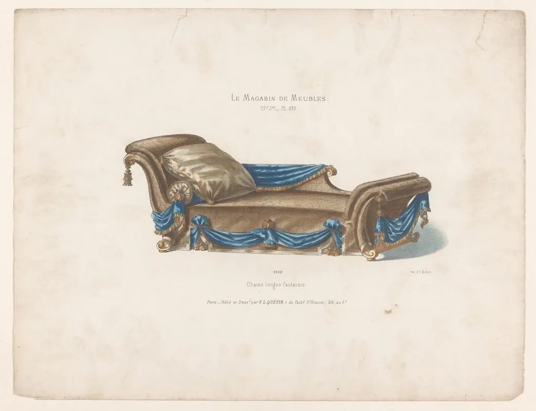 Chaise Longue Fantaisie 3 Wall Art by Victor Léon Michel Quétin - High-Resolution Digital Print