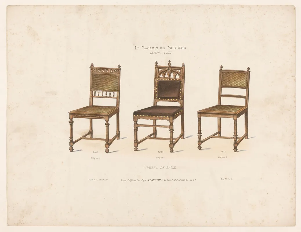 Chaises De Salle Depose Wall Art by Victor Léon Michel Quétin - High-Resolution Digital Print