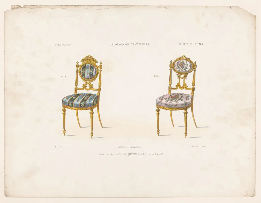 Chaises Legeres 2 Wall Art by Victor Léon Michel Quétin - High-Resolution Digital Print