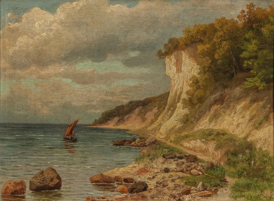 Chalk Cliffs On The Island Of Rugen Wall Art by Berta von Grab - High-Resolution Digital Print