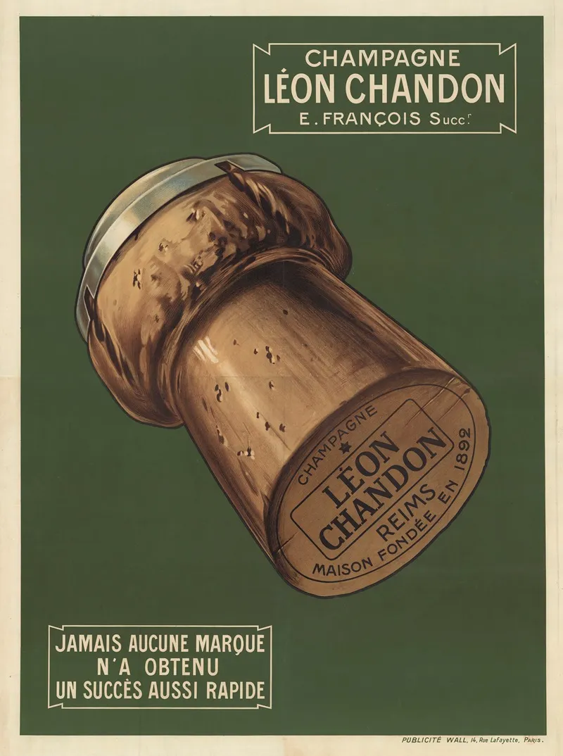 Champagne Leon Chandon Wall Art by Publicité Wall - High-Resolution Digital Print